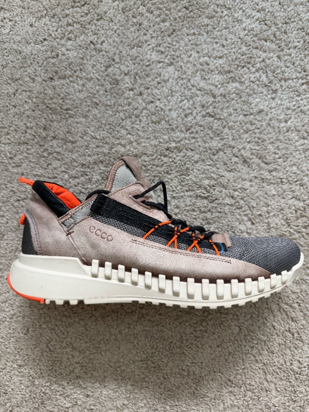 ECCO ST.1 Mens Size 9 9.5 EUR 43 Taupe Orange Phorene Sneakers 80389401337